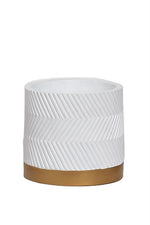 Pot Groovy - White Matte - Ø13cm