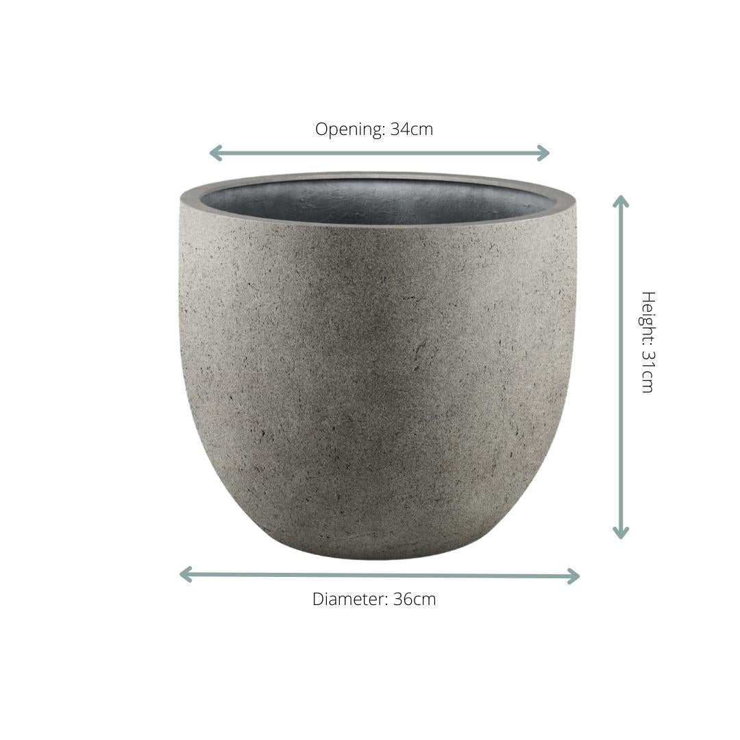 Pot Grigio New Egg Natural Concrete - Ø30cm