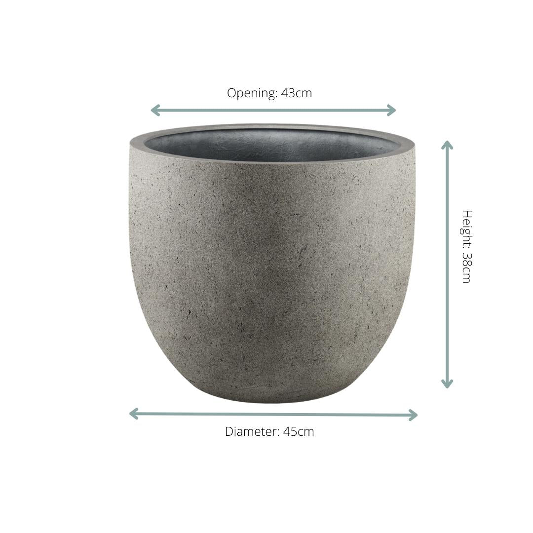 Pot Grigio New Egg Natural Concrete - Ø37cm