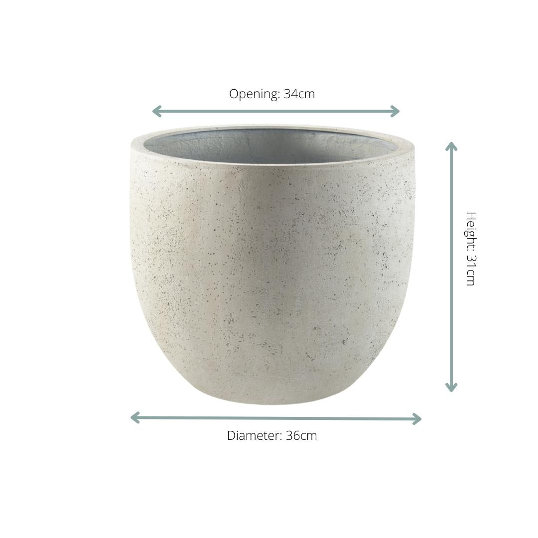 Pot Grigio New Egg Antique White - Ø30cm