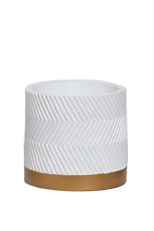 Pot Groovy - White Matte - Ø13cm